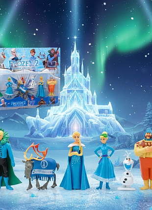 Холодное сердце ледяное сердце frozen набор фигурок анна, эльза, кристофф,олаф, зефирка, свен 6 шт