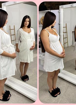 Комплект для беременных и кормящих маты хлопковый комплект с кружевом хлопок