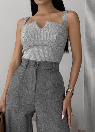 Плотный ангоровый топ, майка под жакет и кардиган