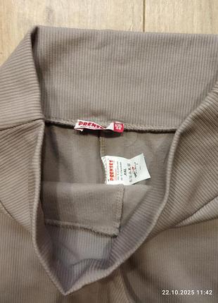 Бежеві лосини в рубчик утеплені 50-54