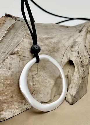 Тренд серебристый чекер кулон колье ожерелье экокожа аксессуар на шею бохо стиль