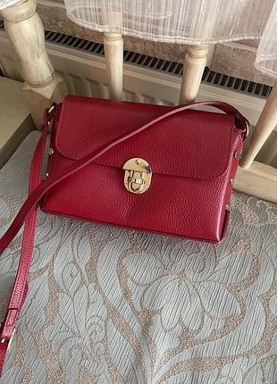 Сумка кросс боді італія шкіра