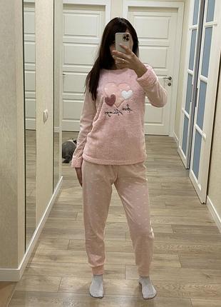 Тепла піжама фліс+махра