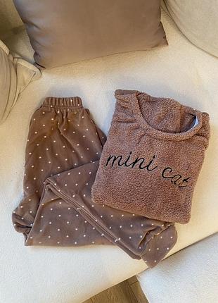 Тепла піжама махра+фліс