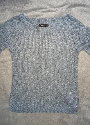 Свитер jean pascale размер xs голубой