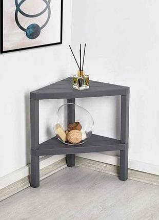 Полка-органайзер угловая 2яр. серый тм sev plastik