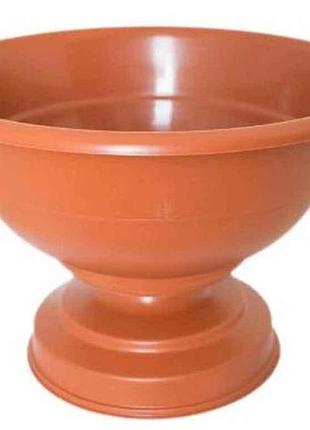 Горщик для квітів 9л «венеція» (на ніжці) теракотовий тм еталон-с