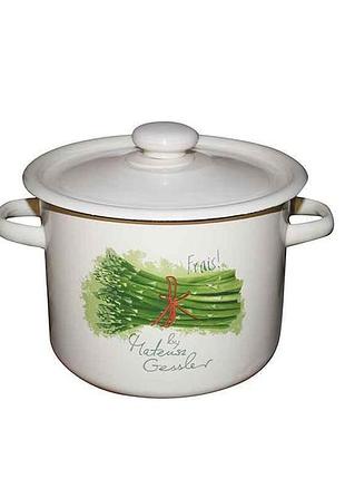 Каструля ем. 4,5л /2 цилиндрическая спаржа (молочная) (i1615/2) тм idilia