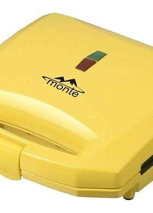Сэндвичница 800вт (3506-mt) желтый тм monte