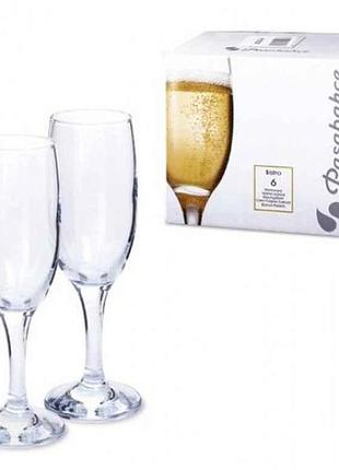 Набір келихів для шампанського 6шт 190мл bistro 44419 тм pasabahce