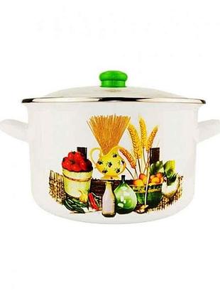 Каструля ем. rz-t1014 урожай 5.1л 22см цилиндрическая тм rezzo