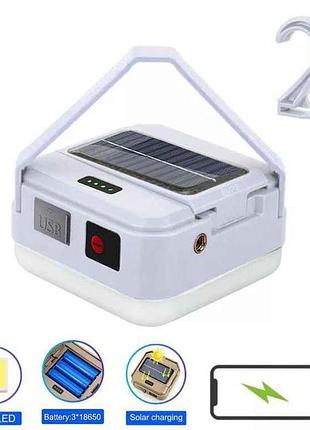 Фонарь для кемпинга 3000-4000k, 2500-3000k dp-k7-100, 18650, сон. панель, power bank, зу type-c, крючок акб
