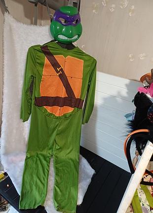 Карнавальний маскарадний костюм черепашка ніндзя 8-9 років