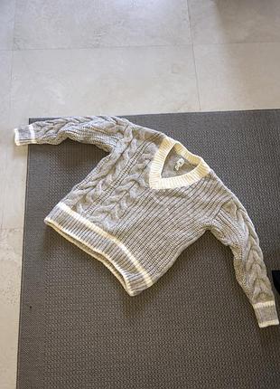 В’язаний плотний светр кофта вязаный плотный свитер косы коси