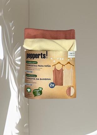 Майки 2 шт в рубчик pepperts 10/12р. 146-152 см