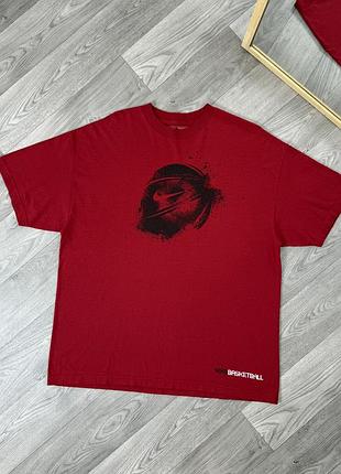 Nike basketball red tee винтаж мужская красная футболка с принтом найк баскетбол xl