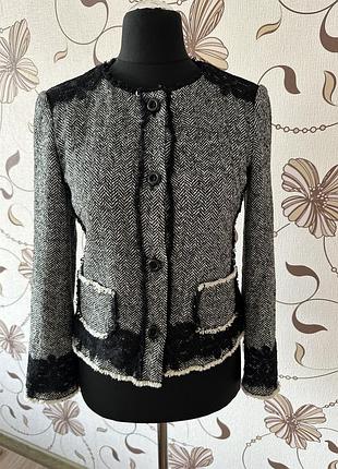 Marc cain жакет з вовни та шовку, р.3