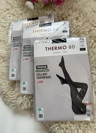 Термоколготи чорні 80 den esmara