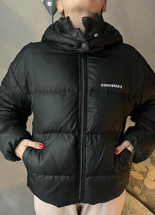 Куртка з натуральним пірʼям converse розмір тепла