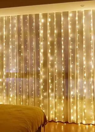 Штора зі світодіодних лампочок, гірлянда