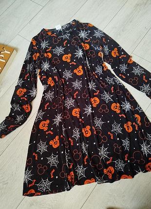 Карнавальна сукня для хелловіну з візерунком міккі мауса, павутинкою.