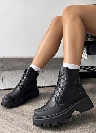 Демісезон жіночі шкіряні черевики 41