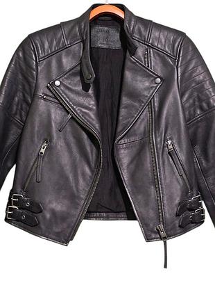 Курточка женская кожаная allsaints women's black jacket
