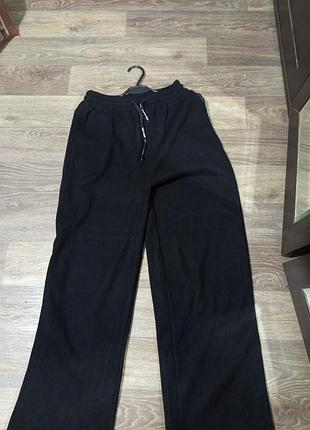 Теплі зимові брюки палаццо на велюрі