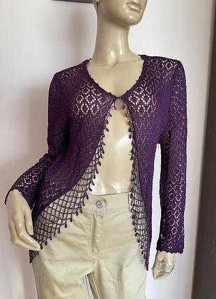Ажурный нарядный кардиган с декором/ l/brend saloos