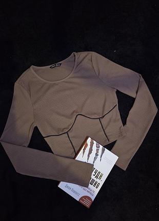 Укороченный лонгслив shein с корсетным декором