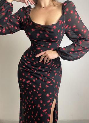 Распродажа платье missguided миди с разрезом