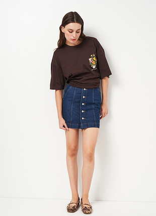 Джинсовая юбка stradivarius