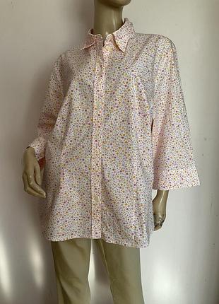 Ніжна фірмова бавовняна рубашка/48/ brend ulla popken