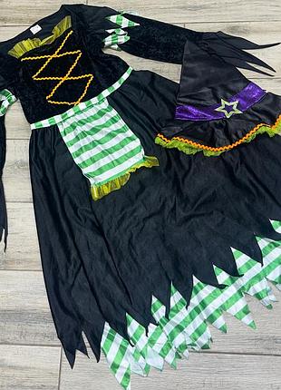 Костюм карнавальный, для хелловина колдунья ведьма волшебница 10-12