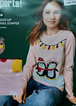 🎅❄️🐧 крутий новорічний светрик для дівчинки