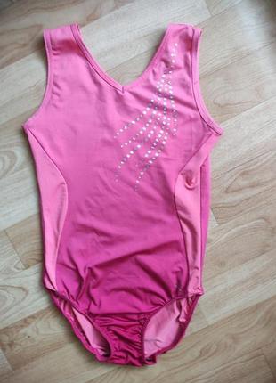 Купальник бодиков для гимнастики и танцев на девушку 6-8 лет