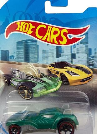 Машинка хот вилс зеленая hot cars racing 324.48