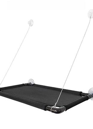 Подвесная лежанка для котов и собак большой гамак на окно с присосками для животных до 25 кг 67 см