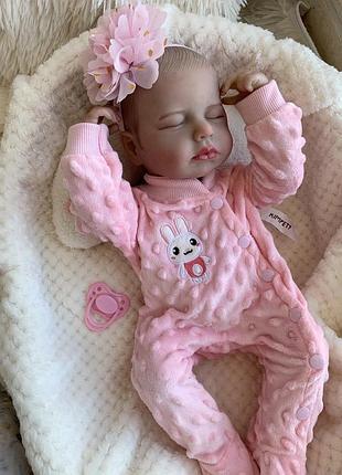 Силиконовая коллекционная новорождённая кукла реборн младенец анатомическая девочка пупс энни ( виниловая