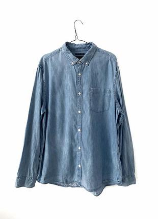 Блакитна джинсова сорочка f&f