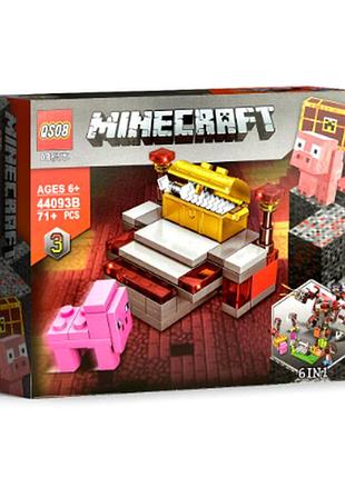 Конструктор ( minecraft)  майнкрафт , 71 деталей (44093b-3)