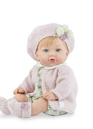 Іспанська вінілова лялька marina & pau дівчинка alina forfala в береті 45 см зі світлим волоссям в коробці