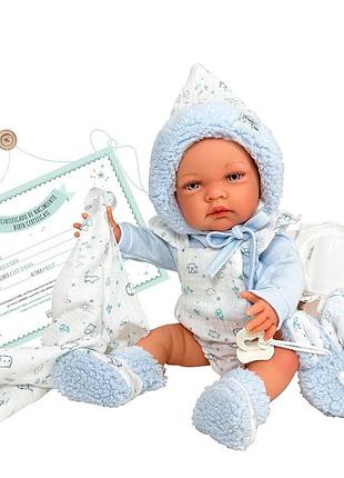 Испанская кукла реборн винил силиконовый новорожденный пупс мальчик 3d роспись 45 см nines d'onil reborn 45 см
