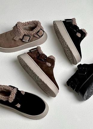 Клоги з натуральної замші