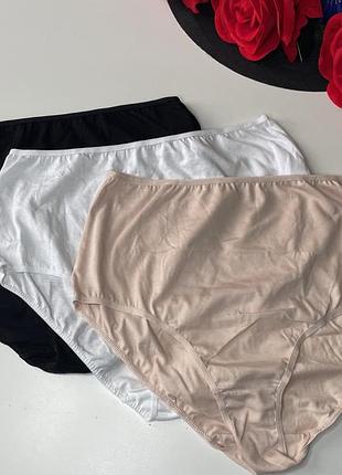 Комплект (3 шт) бавовняні високі  трусики primark
