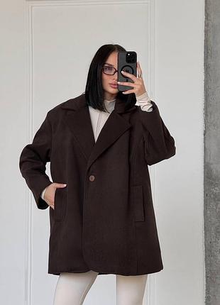 Женский утепленный пиджак-пальто оверсайз