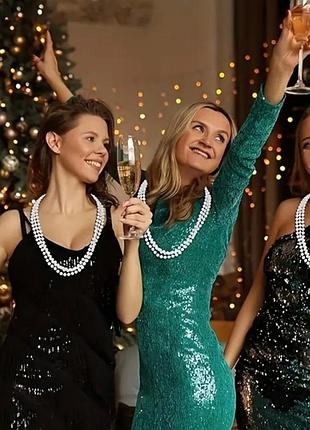 Жемчуг бусы для вечеринки в стиле гетсби