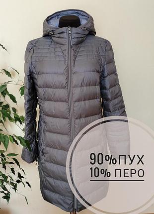 Жіночий срібний,сірий пуховик esprit l
