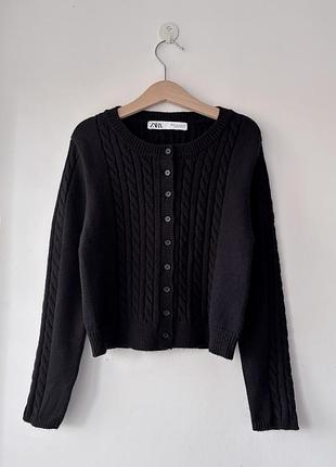 Кроп кардиган zara з косами