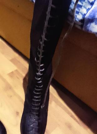 Кожаные сапоги